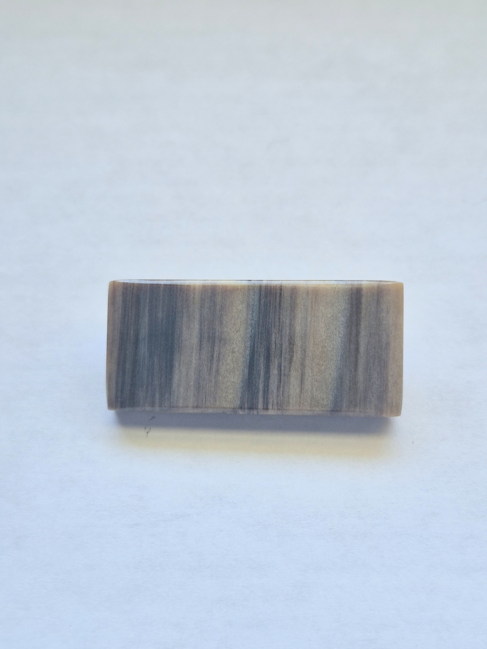 Polished Horn Brooch – Natural Striped Grain